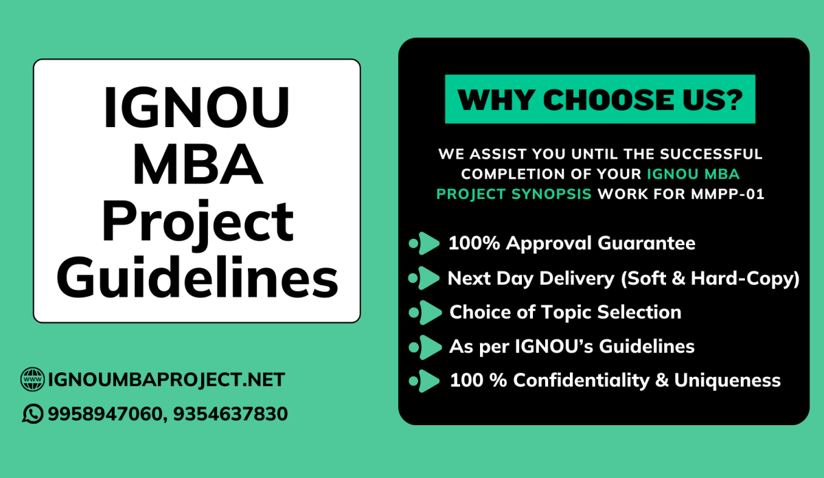 IGNOU MBA Project Guidelines